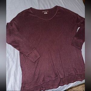 American Eagle Soft & Sexy Maroon Long Sleeve Extra Small